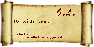 Ozsváth Laura névjegykártya